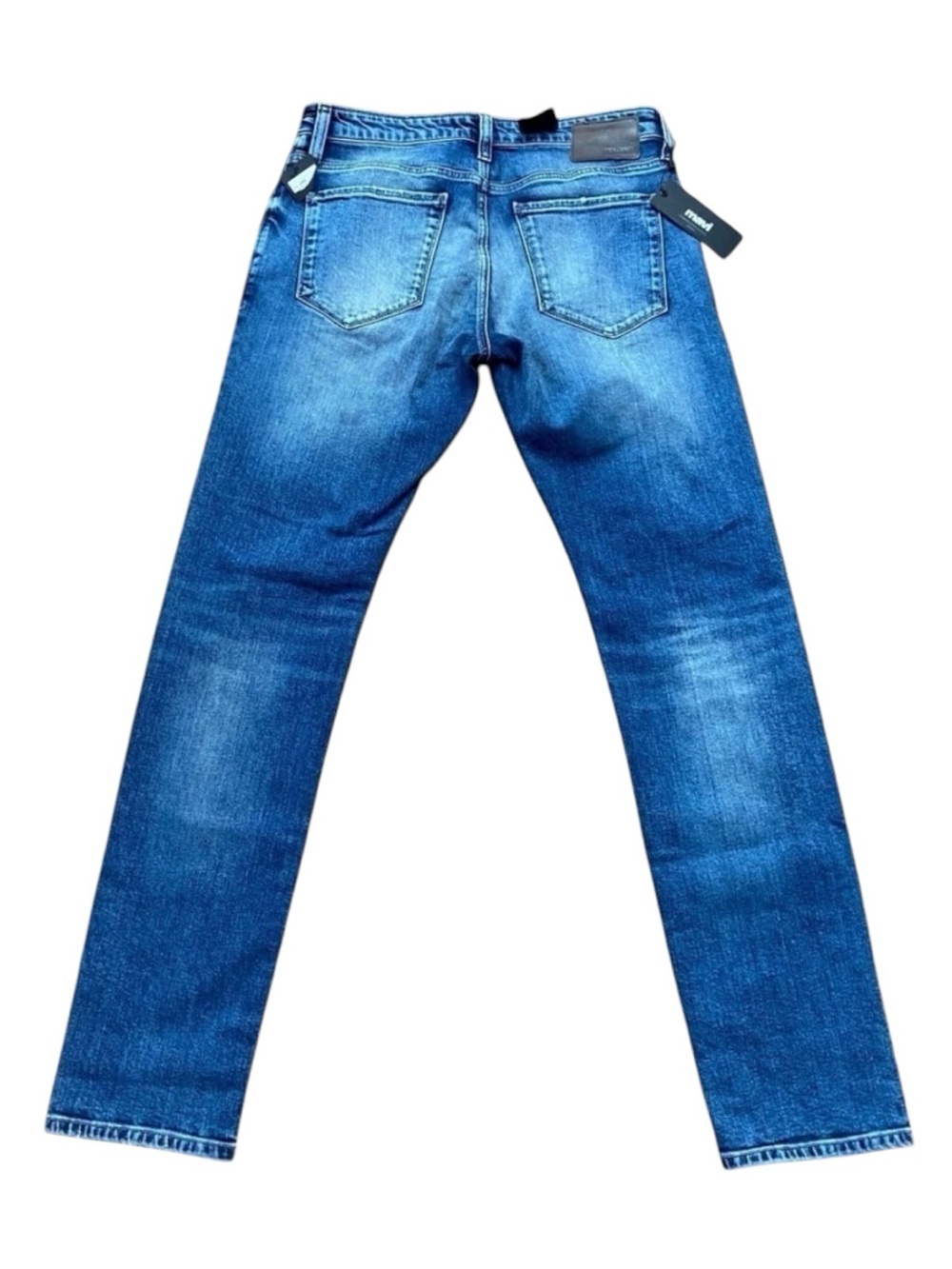 Mavi Jake mens blue jeans 32/34 slim leg distressed ripped denim